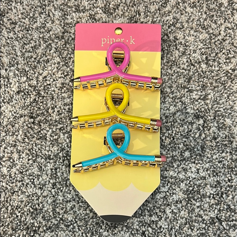 Piper•K Metal Pencil Hair Clips Set - NWT